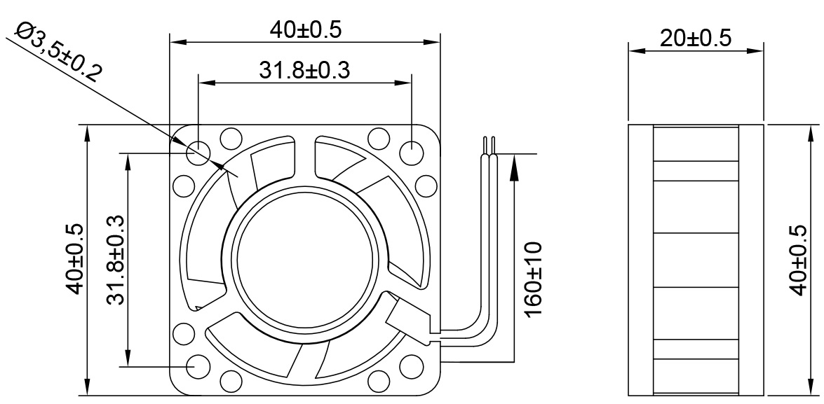 MFD4020 Dimensions